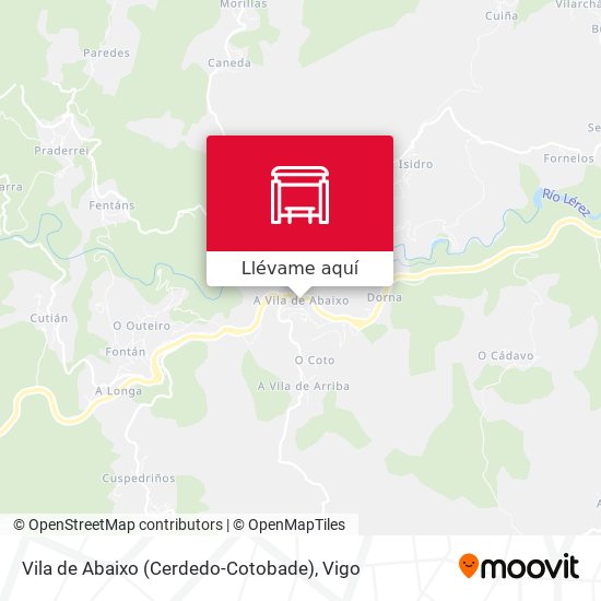 Mapa Vila de Abaixo (Cerdedo-Cotobade)