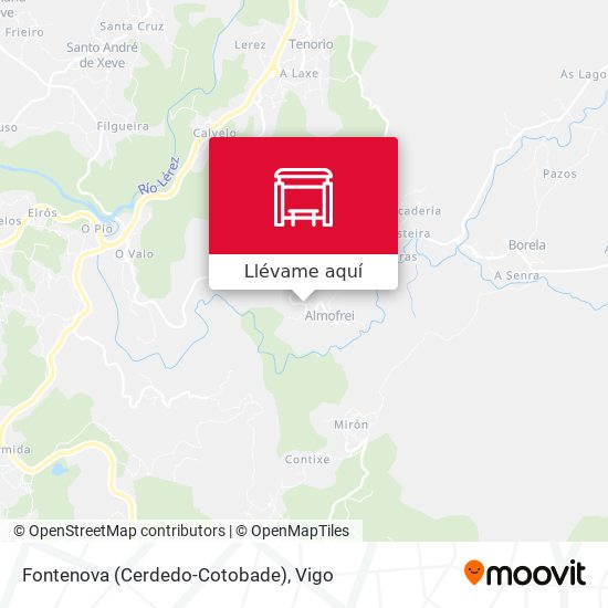 Mapa Fontenova (Cerdedo-Cotobade)