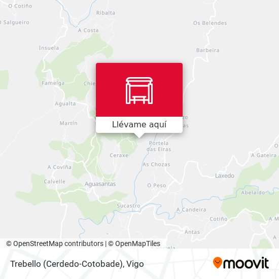 Mapa Trebello (Cerdedo-Cotobade)