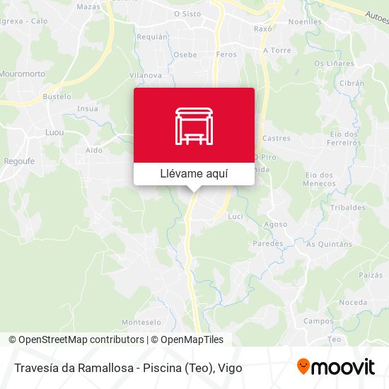 Mapa Travesía da Ramallosa - Piscina (Teo)