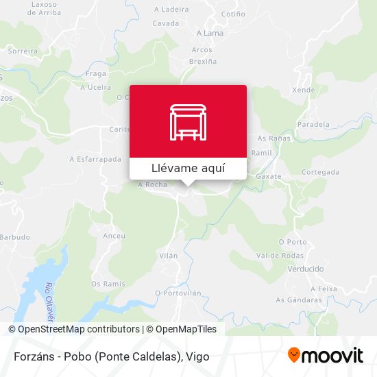 Mapa Forzáns - Pobo (Ponte Caldelas)