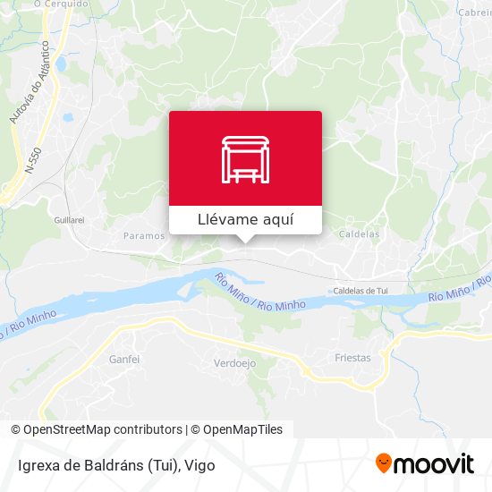 Mapa Igrexa de Baldráns (Tui)