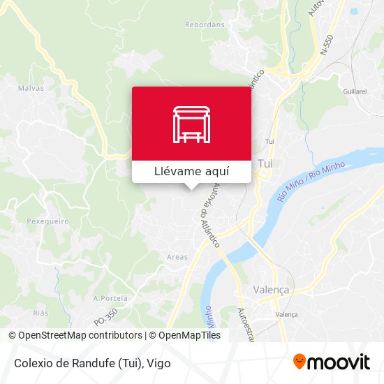 Mapa Colexio de Randufe (Tui)