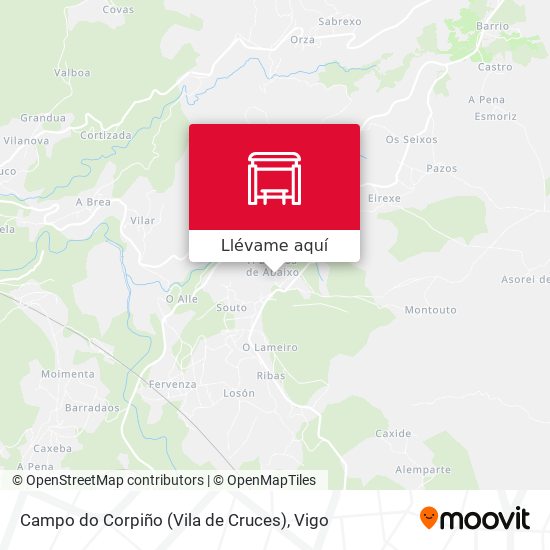 Mapa Campo do Corpiño (Vila de Cruces)