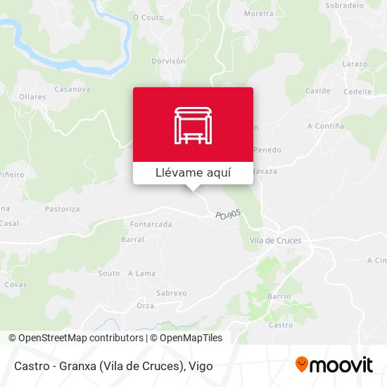 Mapa Castro - Granxa (Vila de Cruces)