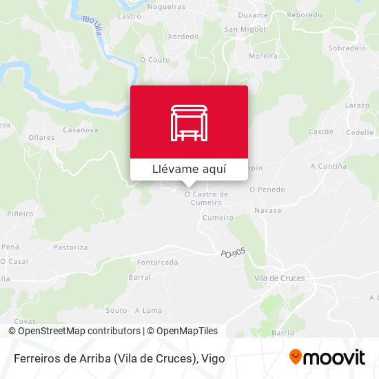 Mapa Ferreiros de Arriba (Vila de Cruces)