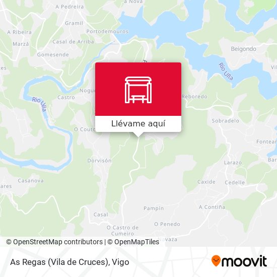 Mapa As Regas (Vila de Cruces)