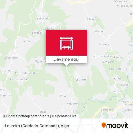 Mapa Loureiro (Cerdedo-Cotobade)