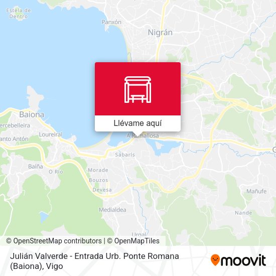 Mapa Julián Valverde - Entrada Urb. Ponte Romana (Baiona)