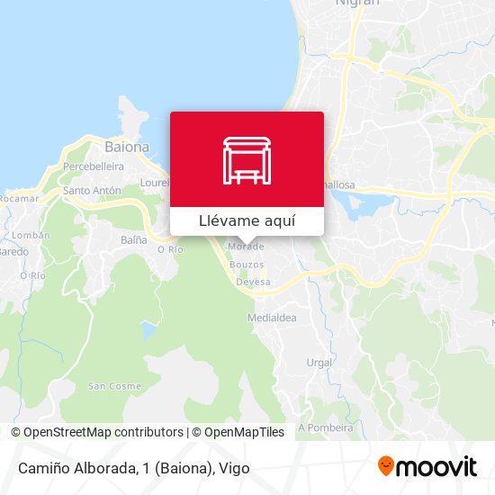 Mapa Camiño Alborada, 1 (Baiona)