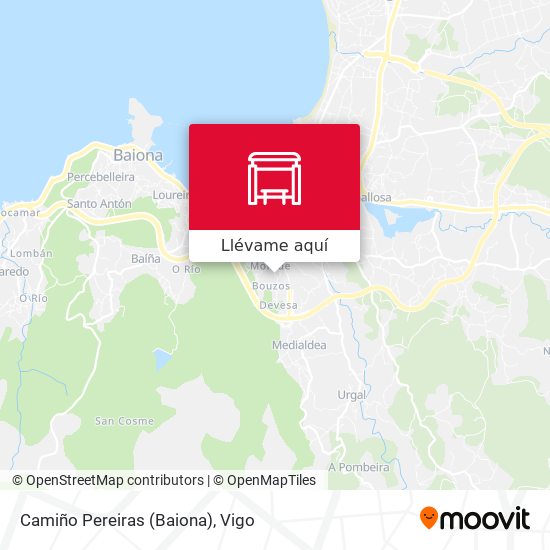 Mapa Camiño Pereiras (Baiona)