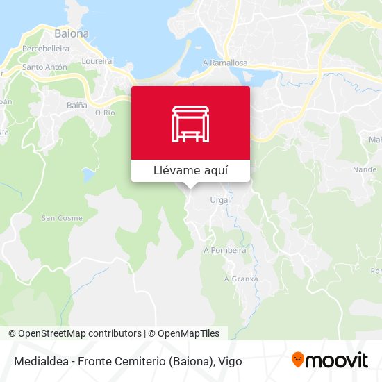 Mapa Medialdea - Fronte Cemiterio (Baiona)