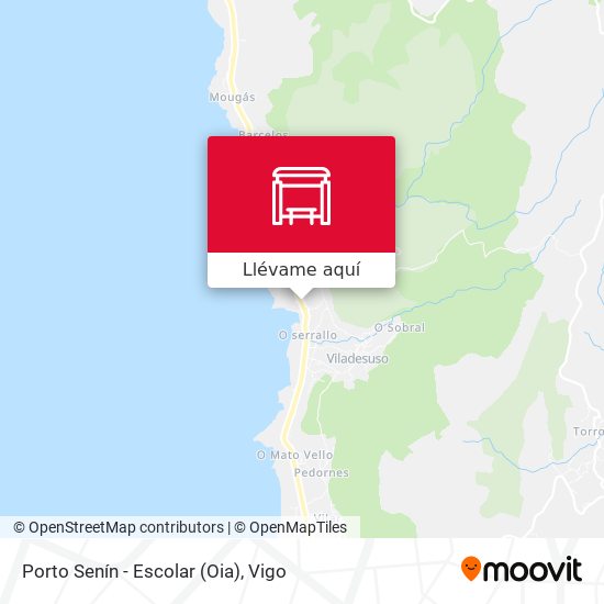 Mapa Porto Senín - Escolar (Oia)