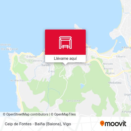 Mapa Ceip de Fontes - Baíña (Baiona)