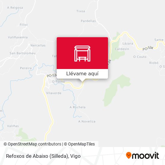 Mapa Refoxos de Abaixo (Silleda)