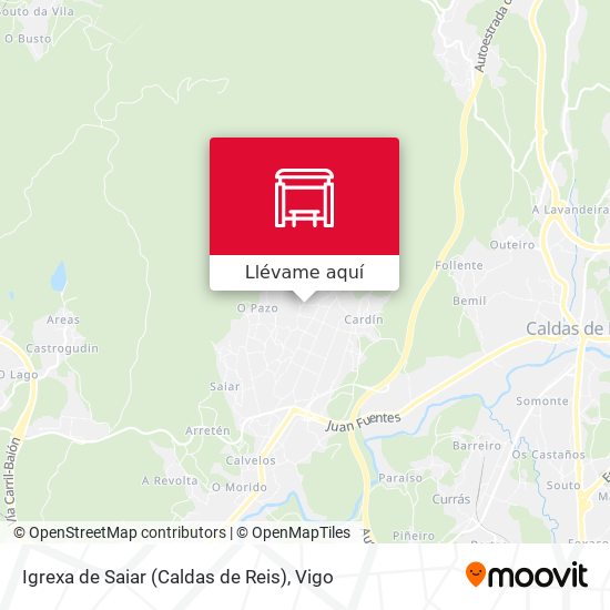 Mapa Igrexa de Saiar (Caldas de Reis)