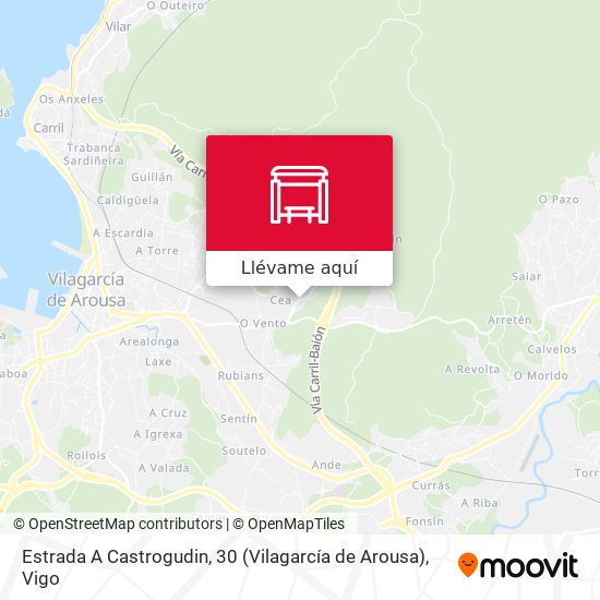 Mapa Estrada A Castrogudin, 30 (Vilagarcía de Arousa)
