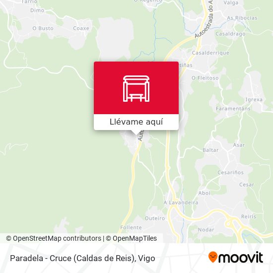 Mapa Paradela - Cruce (Caldas de Reis)