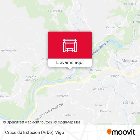 Mapa Cruce da Estación (Arbo)