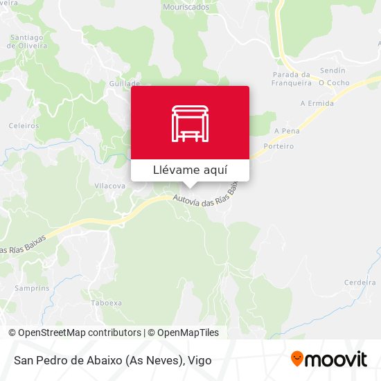 Mapa San Pedro de Abaixo (As Neves)