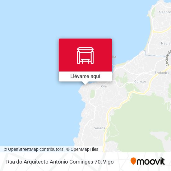 Mapa Rúa do Arquitecto Antonio Cominges 70