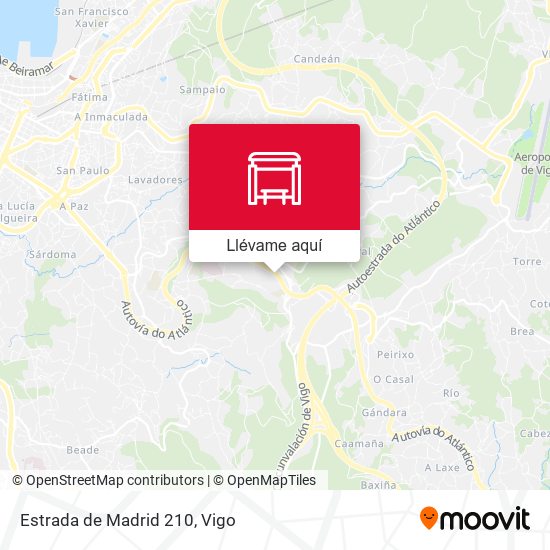Mapa Estrada de Madrid 210