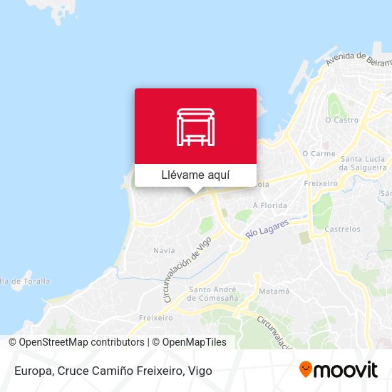 Mapa Europa, Cruce Camiño Freixeiro