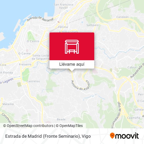 Mapa Estrada de Madrid (Fronte Seminario)