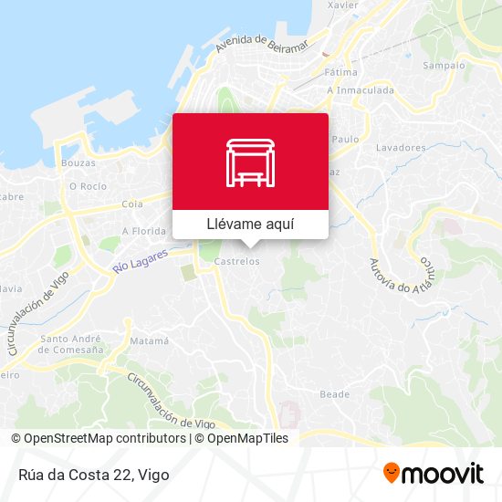 Mapa Rúa da Costa 22