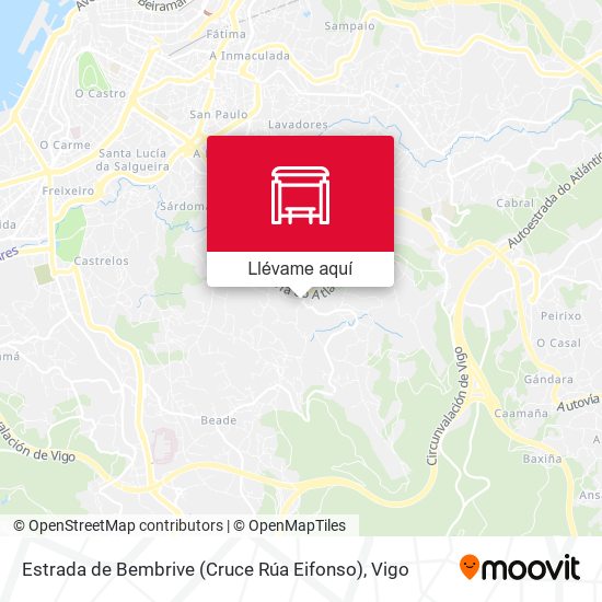 Mapa Estrada de Bembrive (Cruce Rúa Eifonso)