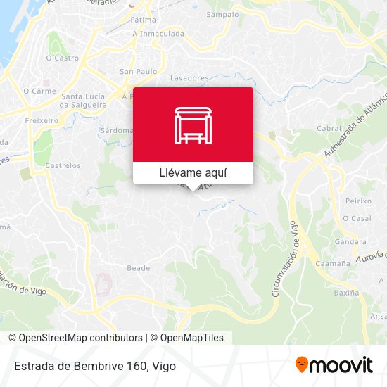 Mapa Estrada de Bembrive 160