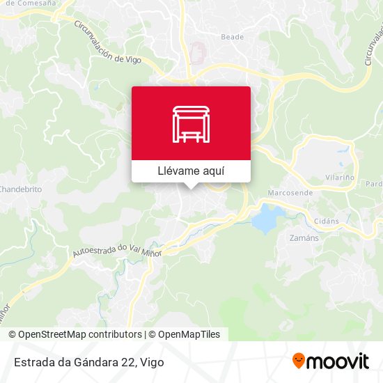 Mapa Estrada da Gándara 22