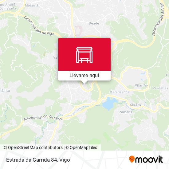 Mapa Estrada da Garrida 84