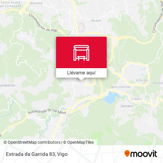 Mapa Estrada da Garrida 83