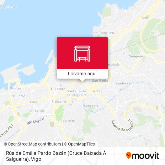 Mapa Rúa de Emilia Pardo Bazán (Cruce Baixada Á Salgueira)