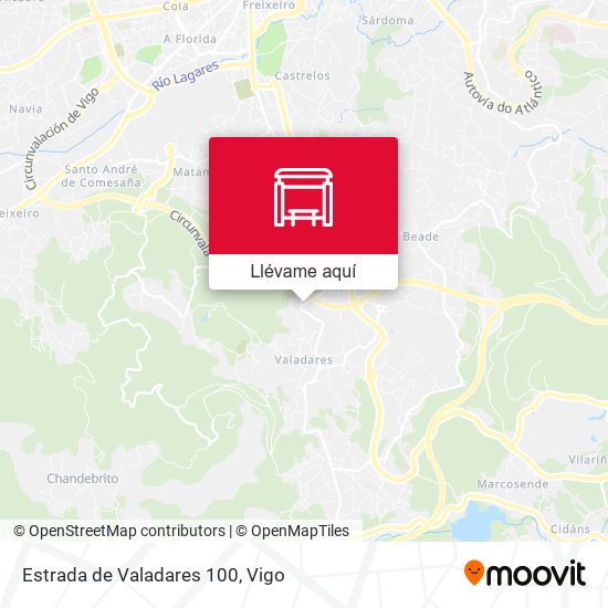 Mapa Estrada de Valadares 100