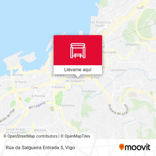 Mapa Rúa da Salgueira Entrada 5