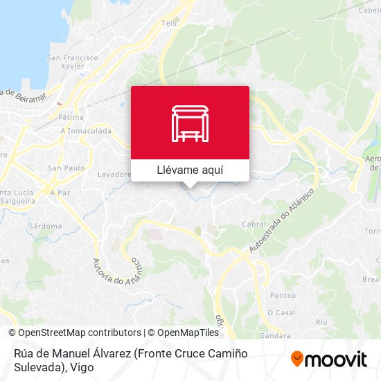 Mapa Rúa de Manuel Álvarez (Fronte Cruce Camiño Sulevada)