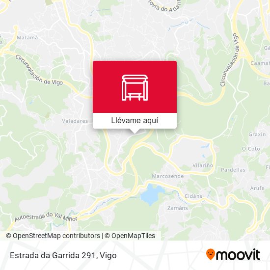 Mapa Estrada da Garrida 291