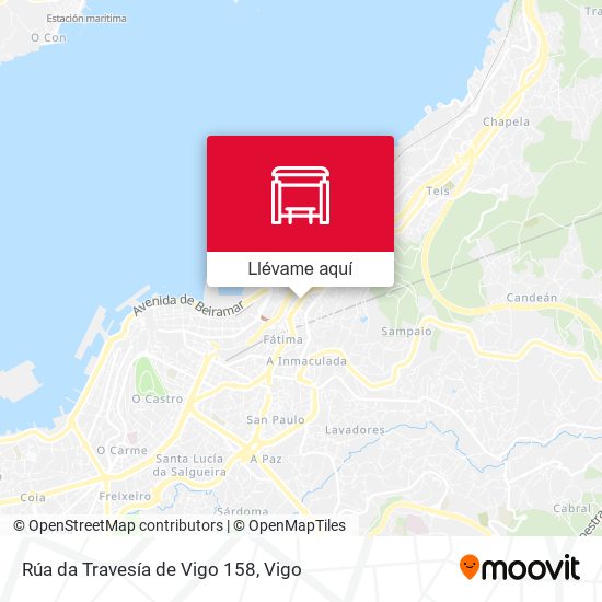 Mapa Rúa da Travesía de Vigo 158