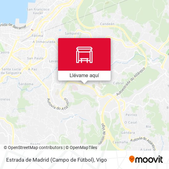 Mapa Estrada de Madrid (Campo de Fútbol)