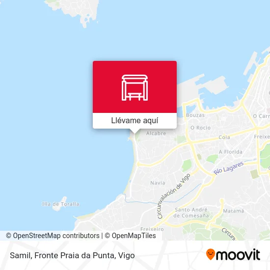 Mapa Samil, Fronte Praia da Punta