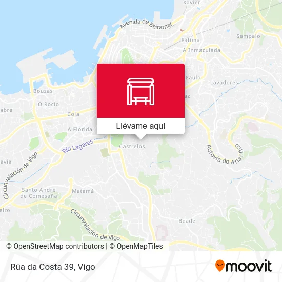 Mapa Rúa da Costa 39