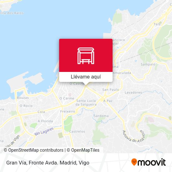 Mapa Gran Vía, Fronte Avda. Madrid