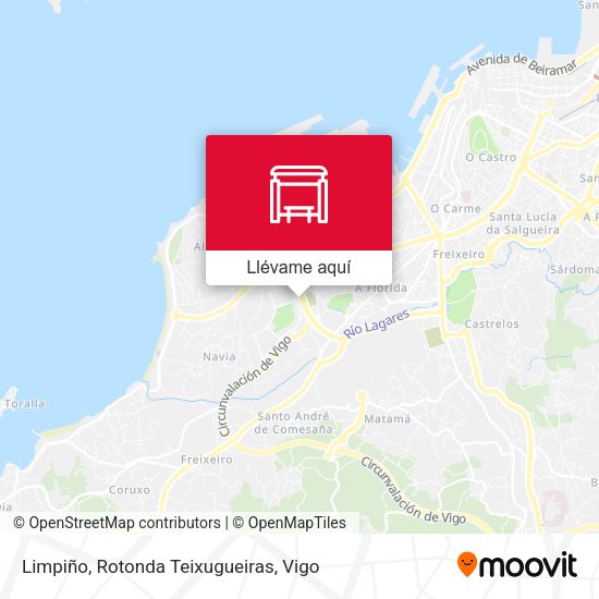 Mapa Limpiño, Rotonda Teixugueiras