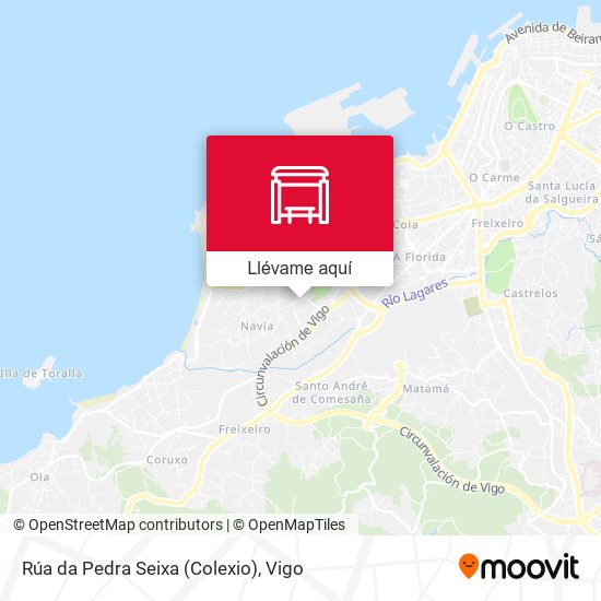 Mapa Rúa da Pedra Seixa (Colexio)