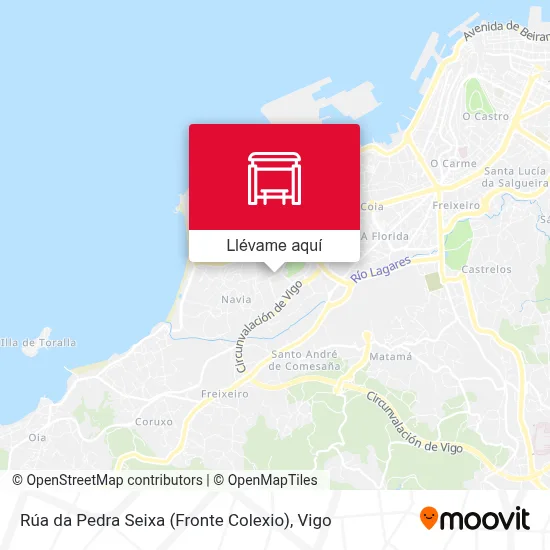 Mapa Rúa da Pedra Seixa (Fronte Colexio)