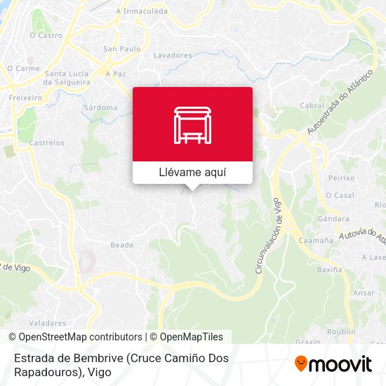 Mapa Estrada de Bembrive (Cruce Camiño Dos Rapadouros)