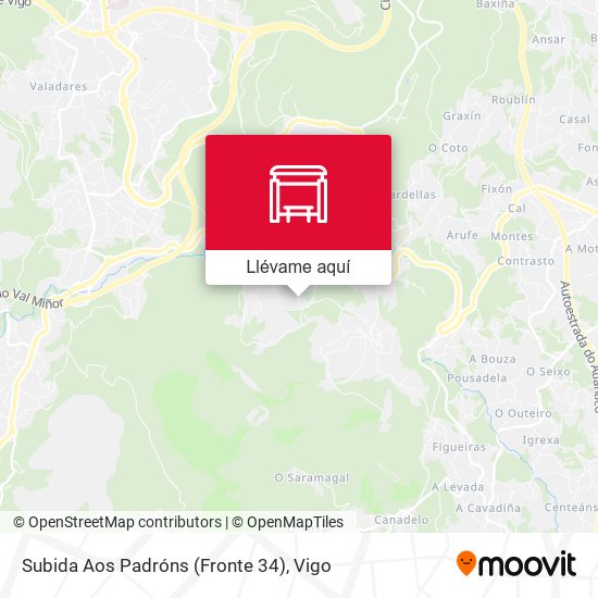 Mapa Subida Aos Padróns (Fronte 34)