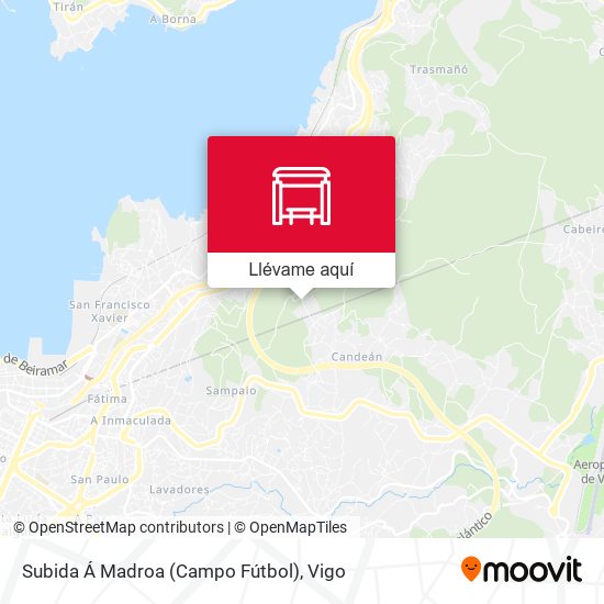 Mapa Subida Á Madroa (Campo Fútbol)